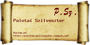 Palotai Szilveszter névjegykártya